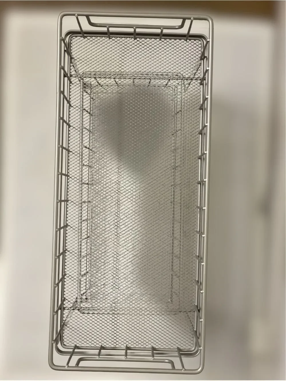 Brightroom Two-Tier Metal Storage Basket Shelf in Gray - Maximize Storage Space